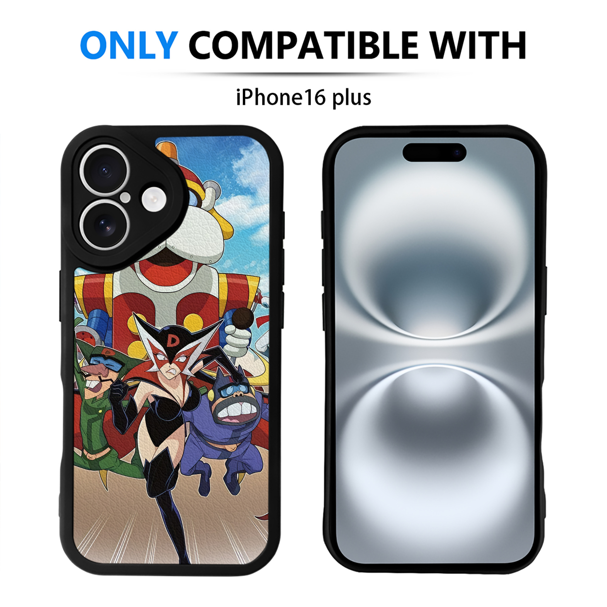 （画像用） アンパンマン Anpanman 【iPhone 16シリーズ対応】シリコンスマホケース（レザー調） 材質：シリコン